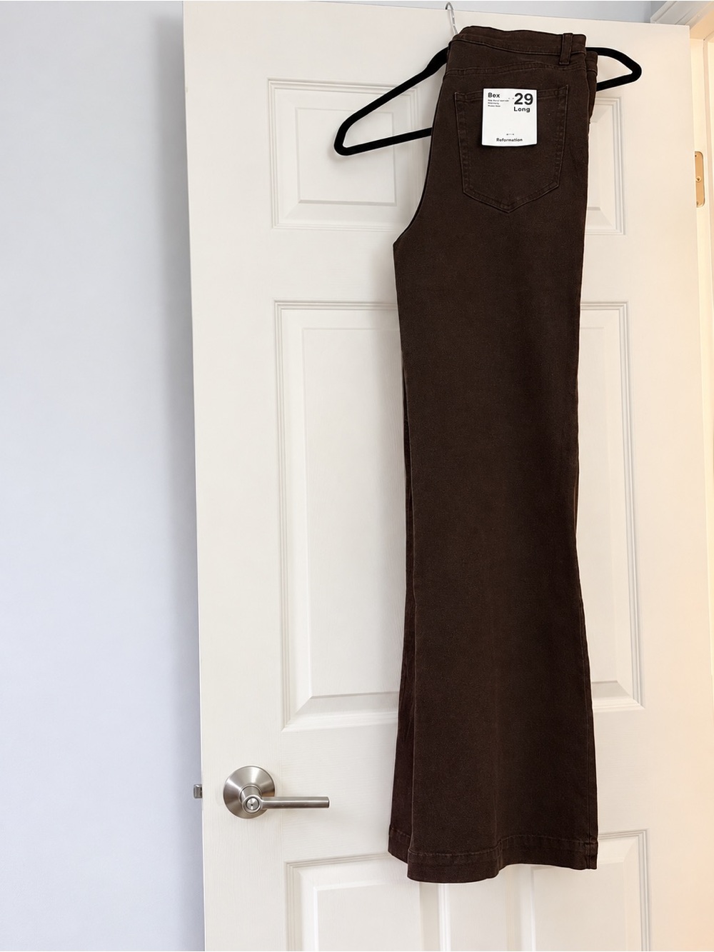 Reformation Bex Super Stretch High Rise Wide Leg Long Jeans Wide Leg Jeans Brown